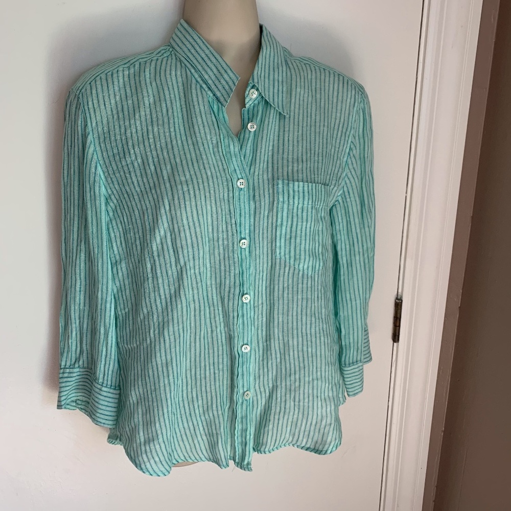 Weekend Max Mara linen striped button down